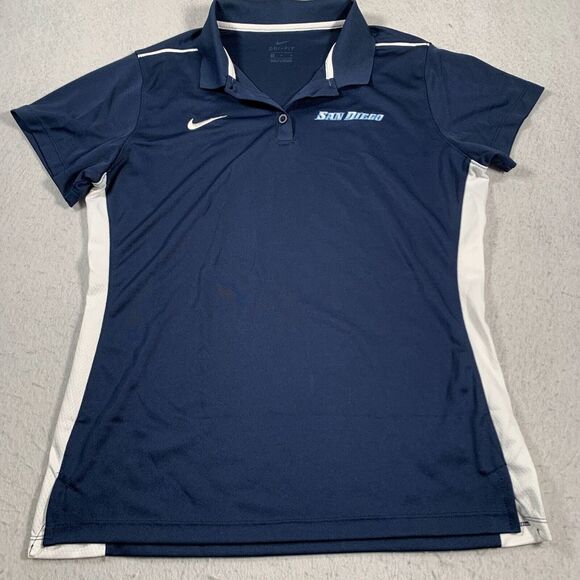 Nike Tops - San Diego‎ Toreros Polo Womens Large Blue Short Sleeve Nike